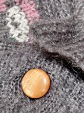 画像10: Italy製 花模様 モヘア レトロ ヨーロッパ古着 ヴィンテージニットカーディガン (10)