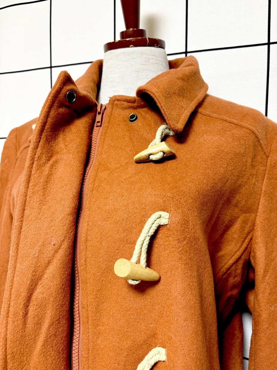 画像8: トグルボタン ウール レトロ Guatemala 古着 ヴィンテージコート (8)