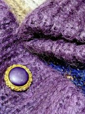 画像11: レトロなフロントボタンが可愛い ラメ入り USA古着 ヴィンテージニットカーディガン (11)