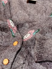 画像8: Italy製 花模様 モヘア レトロ ヨーロッパ古着 ヴィンテージニットカーディガン (8)