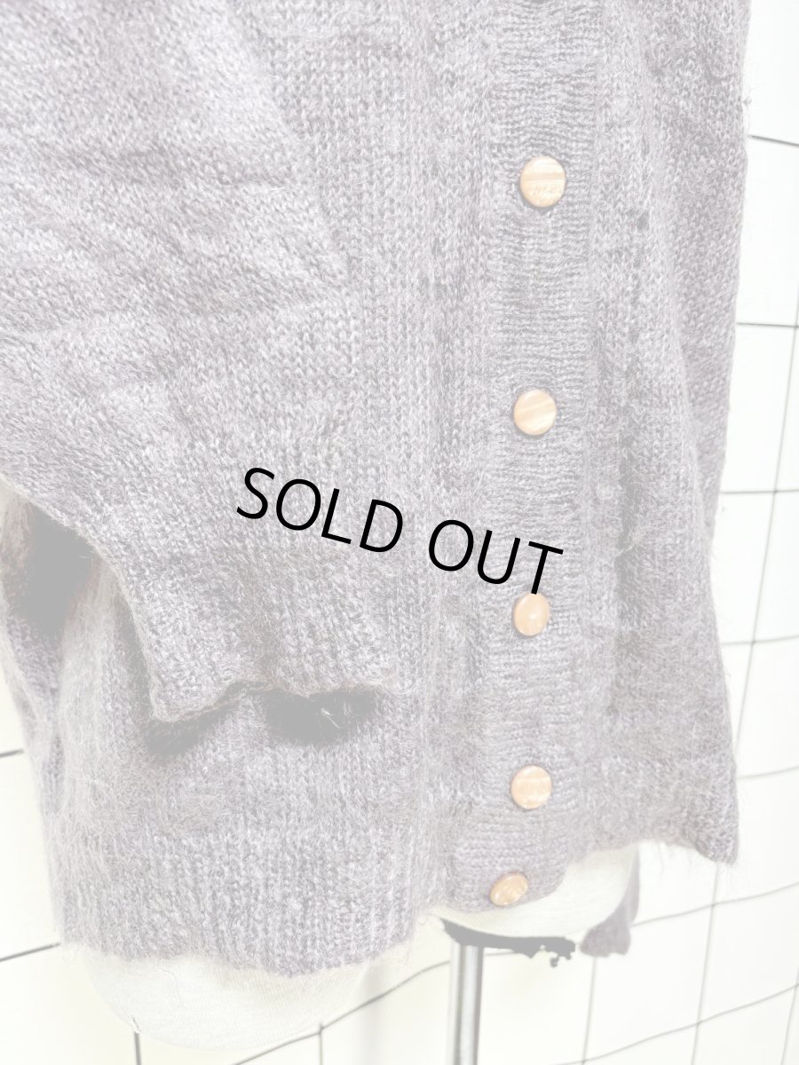 画像7: Italy製 花模様 モヘア レトロ ヨーロッパ古着 ヴィンテージニットカーディガン (7)