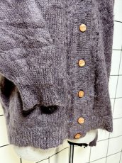 画像7: Italy製 花模様 モヘア レトロ ヨーロッパ古着 ヴィンテージニットカーディガン (7)