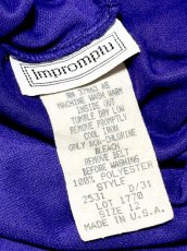 画像13: タートルネック パープル 無地  ウエストゴム レトロ USA古着 ヴィンテージワンピース (13)