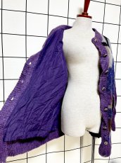 画像8: レトロなフロントボタンが可愛い ラメ入り USA古着 ヴィンテージニットカーディガン (8)