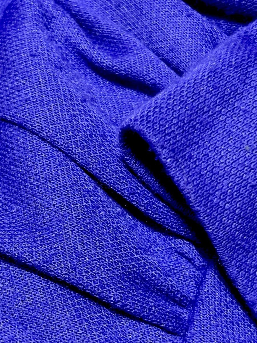 画像12: タートルネック パープル 無地  ウエストゴム レトロ USA古着 ヴィンテージワンピース (12)