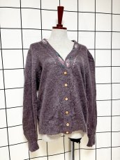 画像3: Italy製 花模様 モヘア レトロ ヨーロッパ古着 ヴィンテージニットカーディガン (3)