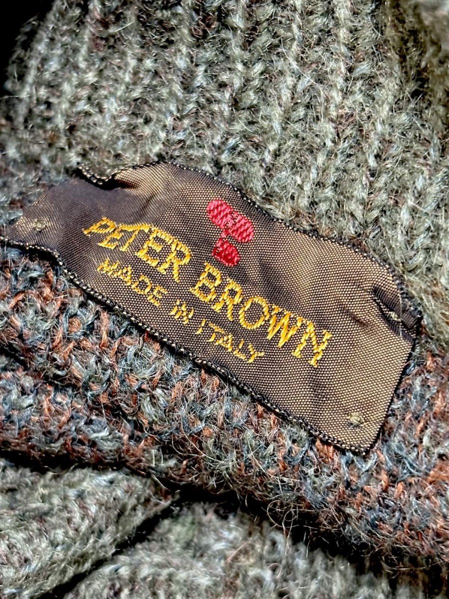 画像11: Italy製 三角柄 レトロ ヨーロッパ古着 ヴィンテージニットカーディガン (11)