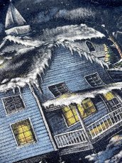 画像13: バックプリントもあり ハウス柄 ネイビー ハイネック レトロ USA古着 ヴィンテージスウェット (13)