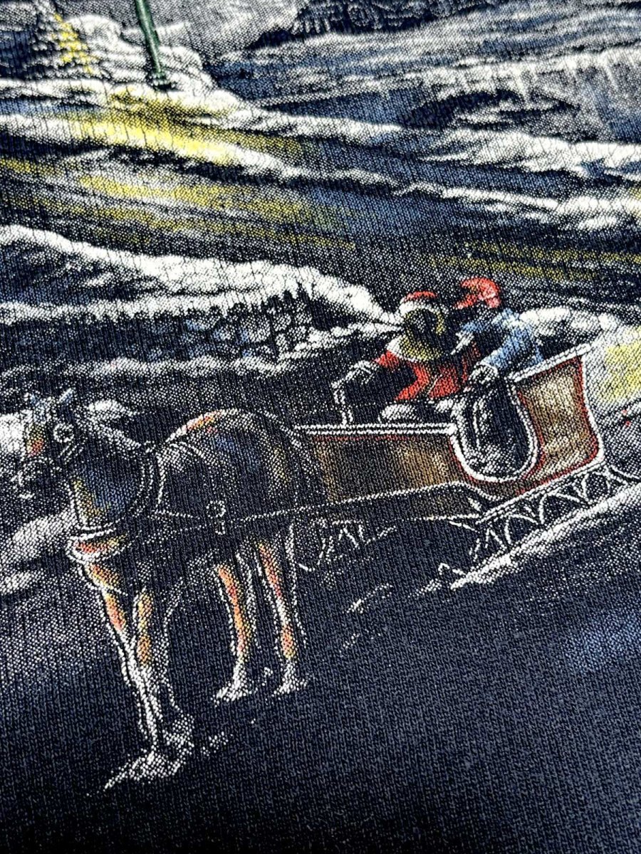 画像16: バックプリントもあり ハウス柄 ネイビー ハイネック レトロ USA古着 ヴィンテージスウェット (16)