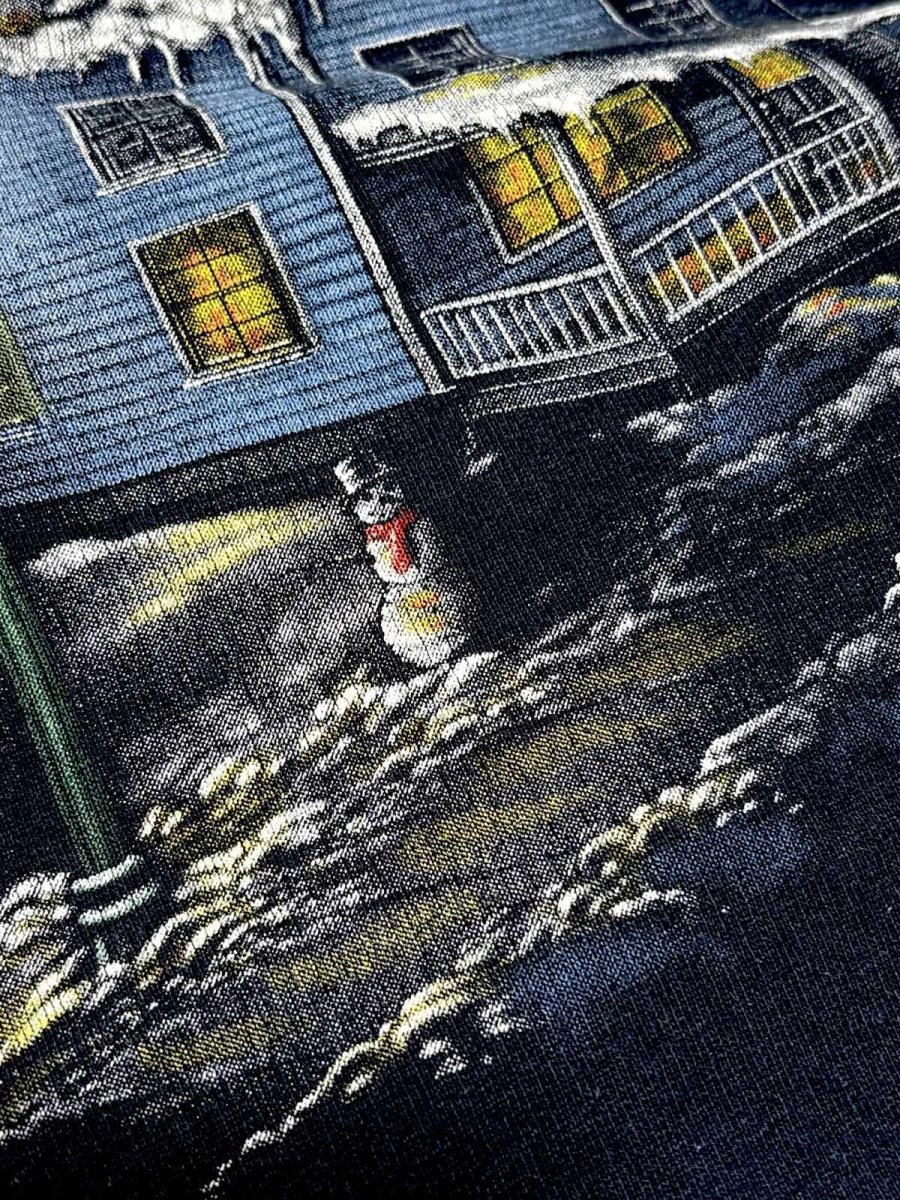 画像12: バックプリントもあり ハウス柄 ネイビー ハイネック レトロ USA古着 ヴィンテージスウェット (12)