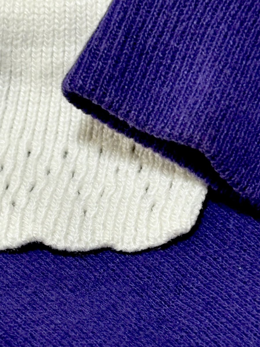 画像13: Ｍorningsun 花柄  ラメ入り パープル 襟付き レトロ USA古着 ヴィンテージスウェット (13)