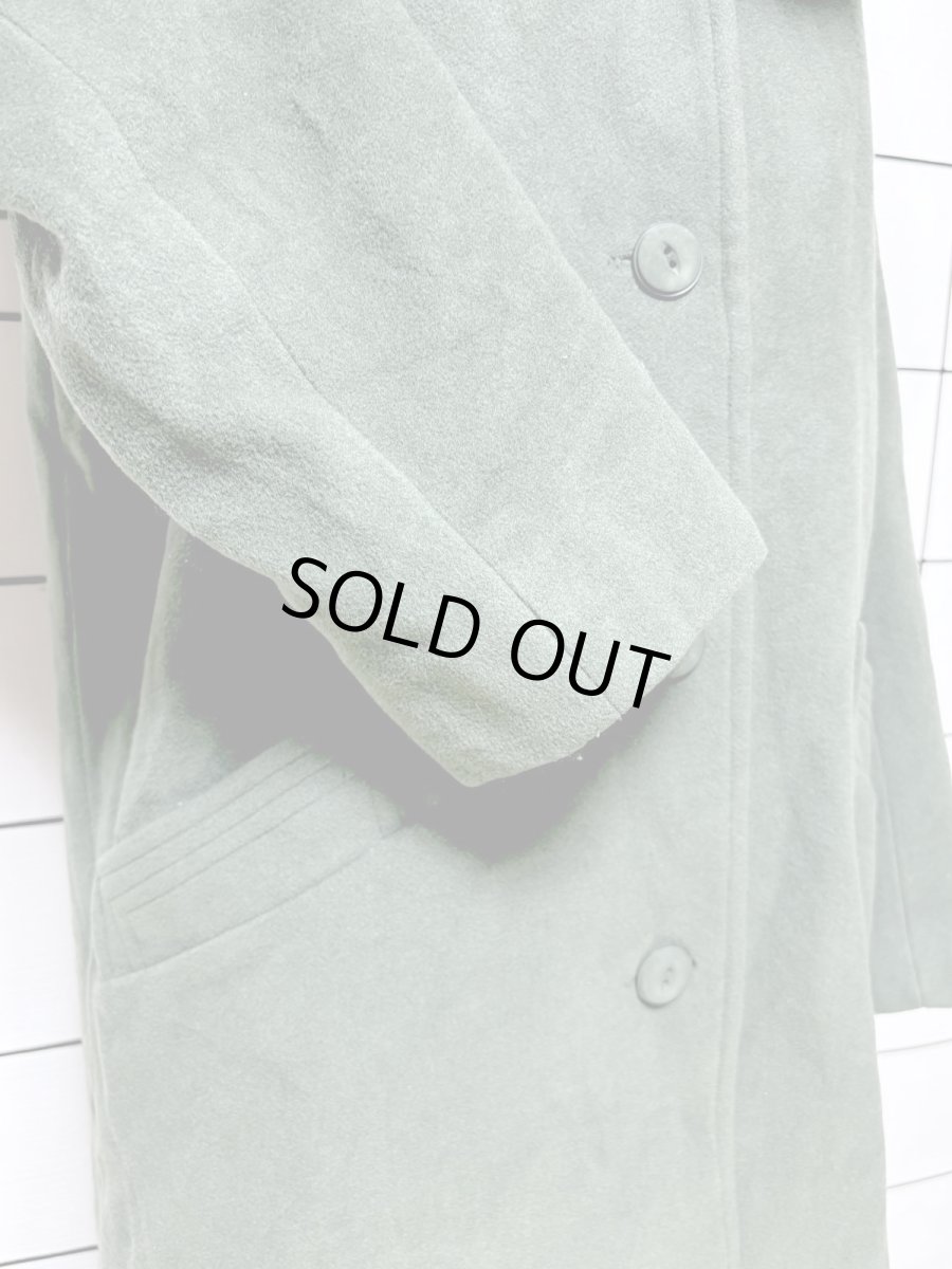 画像7: ポンポンリボン付 フランス ウール ヨーロッパ古着 ヴィンテージロングコート (7)