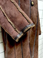 画像7: カナダ製 CANADA ムートン ボア レザー ブラウン 古着 ヴィンテージコート (7)