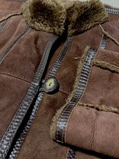 画像11: カナダ製 CANADA ムートン ボア レザー ブラウン 古着 ヴィンテージコート (11)