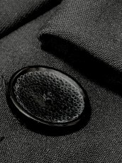 画像10: フランス製 FRANCE 無地 ブラック レトロ ヨーロッパ古着 ヴィンテージウールコート (10)