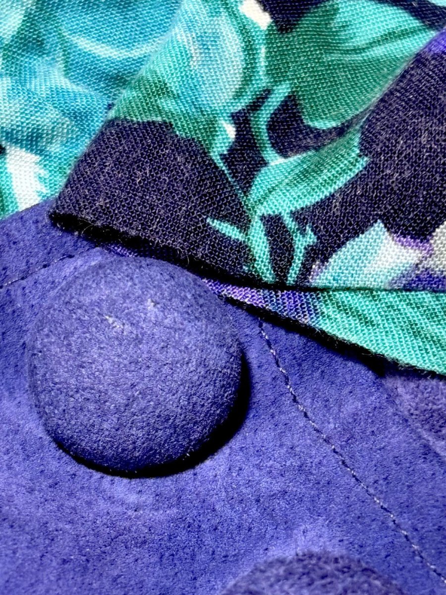 画像12: 花柄 スエードライン レトロ USA古着 ヴィンテージワンピース (12)