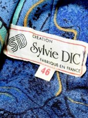 画像14: フランス製 FRANCE 花柄 リボンタイ付 レトロ ヨーロッパ古着 ヴィンテージワンピース (14)