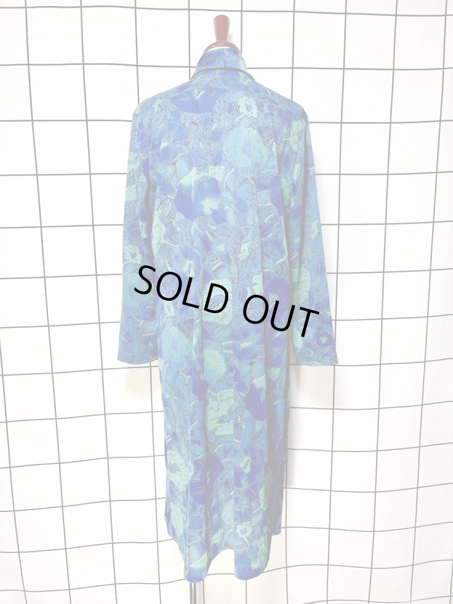 画像2: フランス製 FRANCE 花柄 リボンタイ付 レトロ ヨーロッパ古着 ヴィンテージワンピース (2)