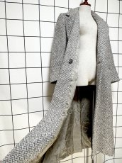 画像9: モノトーン ウール レトロ USA古着 ヴィンテージコート (9)