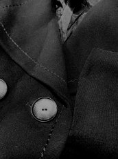 画像9: フランス製 FRANCE 無地 ブラック レトロ ヨーロッパ古着 ヴィンテージウールコート (9)