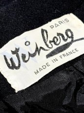 画像11: フランス製 FRANCE 無地 ブラック レトロ ヨーロッパ古着 ヴィンテージウールコート (11)