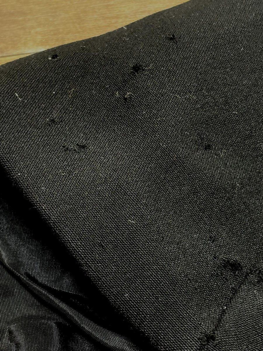 画像13: フランス製 FRANCE 無地 ブラック レトロ ヨーロッパ古着 ヴィンテージウールコート (13)