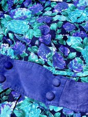 画像10: 花柄 スエードライン レトロ USA古着 ヴィンテージワンピース (10)