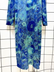 画像8: フランス製 FRANCE 花柄 リボンタイ付 レトロ ヨーロッパ古着 ヴィンテージワンピース (8)