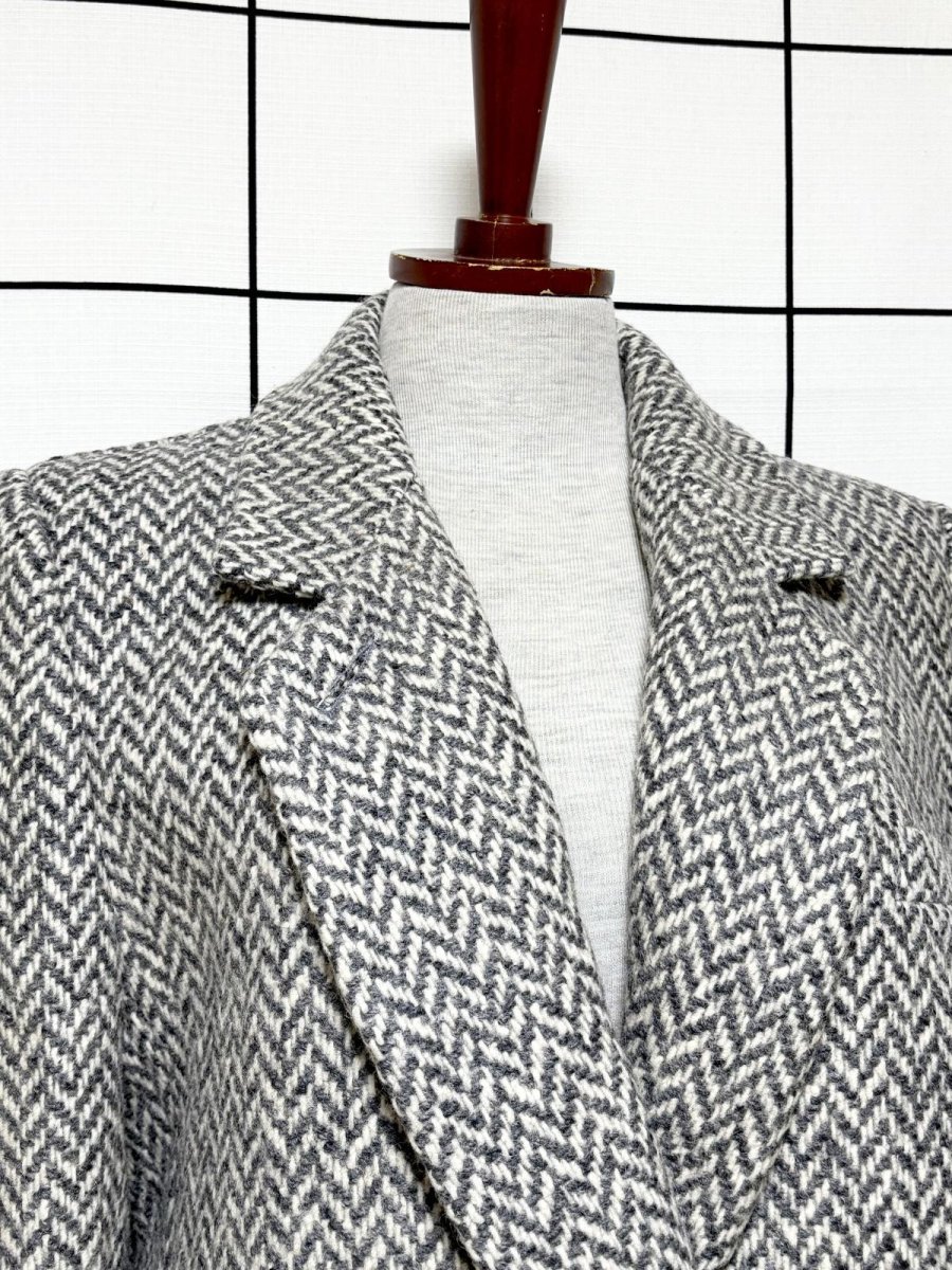 画像5: モノトーン ウール レトロ USA古着 ヴィンテージコート (5)