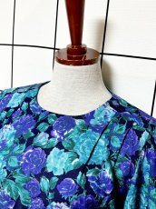 画像4: 花柄 スエードライン レトロ USA古着 ヴィンテージワンピース (4)