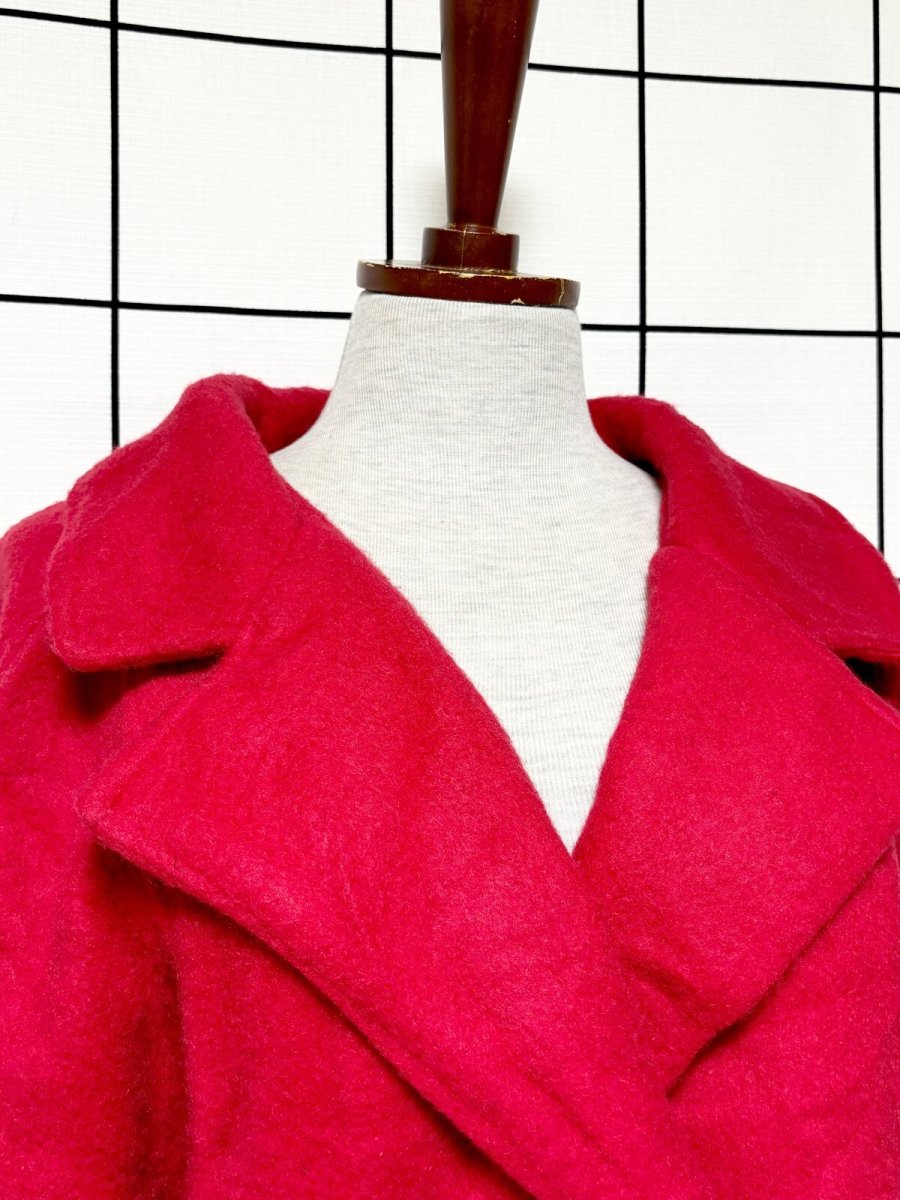 画像5: フランス製 FRANCE ショート丈 バイカラー レトロ ヨーロッパ古着 ヴィンテージニットジャケット (5)