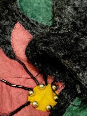 画像11: フラワーパッチ モヘア ブラック レトロ USA古着 ヴィンテージ ロングニットカーディガン (11)