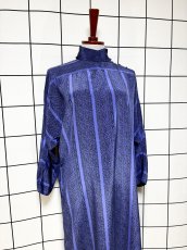 画像3: ストライプ 総柄 ハイネック 長袖 レトロ USA古着 ヴィンテージワンピース (3)