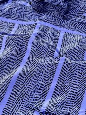 画像11: ストライプ 総柄 ハイネック 長袖 レトロ USA古着 ヴィンテージワンピース (11)