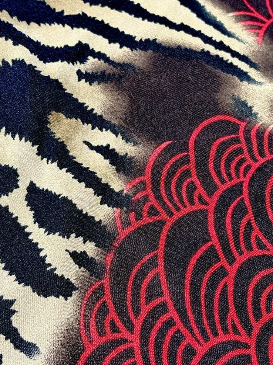 画像8: レオパード 花柄 ウエストゴム レトロ USA古着 ヴィンテージスカート (8)