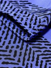 画像13: ストライプ 総柄 ハイネック 長袖 レトロ USA古着 ヴィンテージワンピース (13)