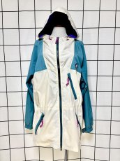 画像1: ウールリッチ WOOLRICH フード付 マルチウカラー ジップアップ USA古着 ジャンパー ウィンテージブルゾンジャケット (1)