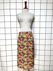 画像4: 総花柄 ウエストゴム レトロ ヨーロッパ古着 ヴィンテージスカート (4)