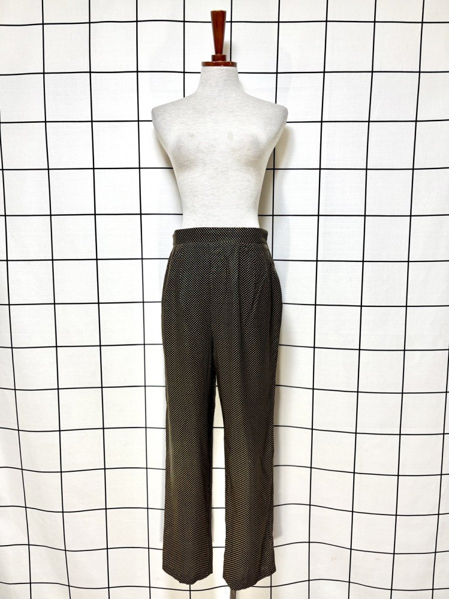 画像6: ドット柄 バックウエストゴム レトロ USA古着 ヴィンテージロングパンツ (6)