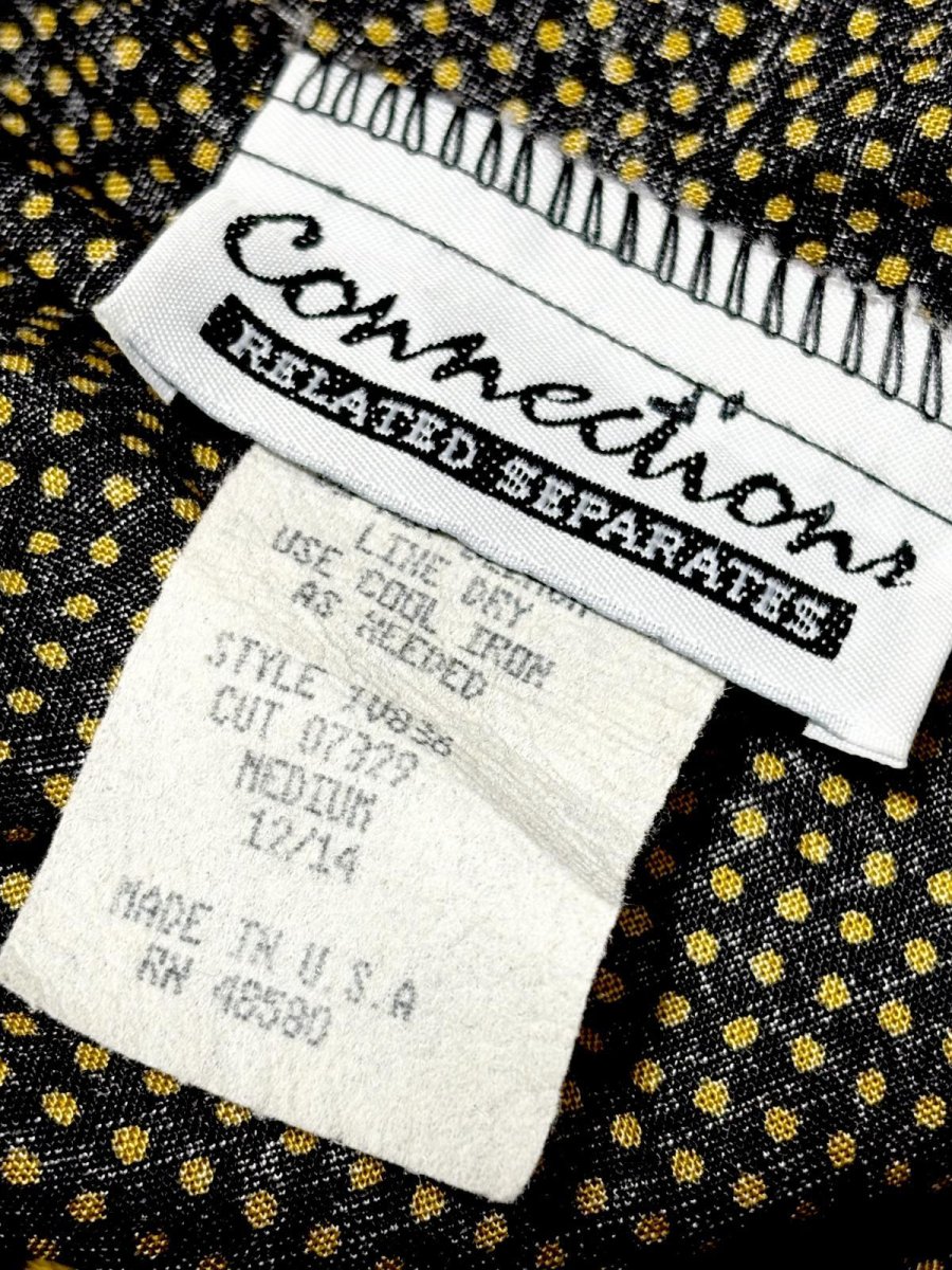 画像10: ドット柄 バックウエストゴム レトロ USA古着 ヴィンテージロングパンツ (10)