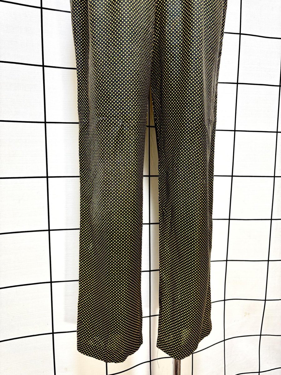 画像3: ドット柄 バックウエストゴム レトロ USA古着 ヴィンテージロングパンツ (3)