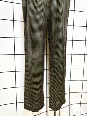 画像3: ドット柄 バックウエストゴム レトロ USA古着 ヴィンテージロングパンツ (3)