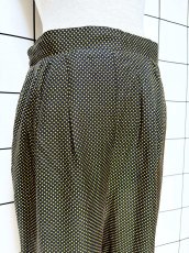 画像2: ドット柄 バックウエストゴム レトロ USA古着 ヴィンテージロングパンツ (2)