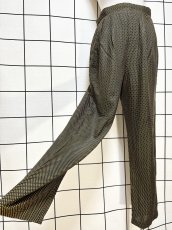 画像4: ドット柄 バックウエストゴム レトロ USA古着 ヴィンテージロングパンツ (4)