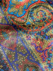 画像10: 総柄 タートルネック プルオーバー レトロ USA古着 長袖 シャツ トップス (10)