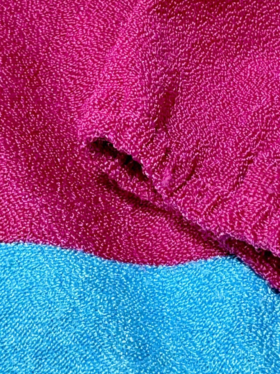 画像11: 斜めストライプライン Vネック ウエストゴム レトロ USA古着 ヴィンテージワンピース (11)