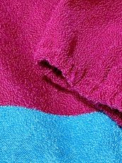 画像11: 斜めストライプライン Vネック ウエストゴム レトロ USA古着 ヴィンテージワンピース (11)