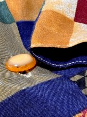 画像10: チェック柄 オーバーサイズコーデにも キュプラ レトロ ヨーロッパ古着 長袖 シャツ ヴィンテージブラウス (10)