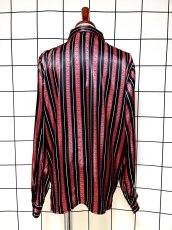 画像2: ストライプ レトロ グアテマラ製 Guatemala 古着 長袖 シャツ ヴィンテージブラウス (2)