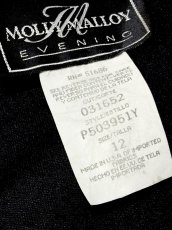 画像13: ベロア切り替え ブラック 花織り フォーマルやパーティーシーンなどにもおすすめ レトロ USA古着 マキシ丈 ヴィンテージロングドレス (13)